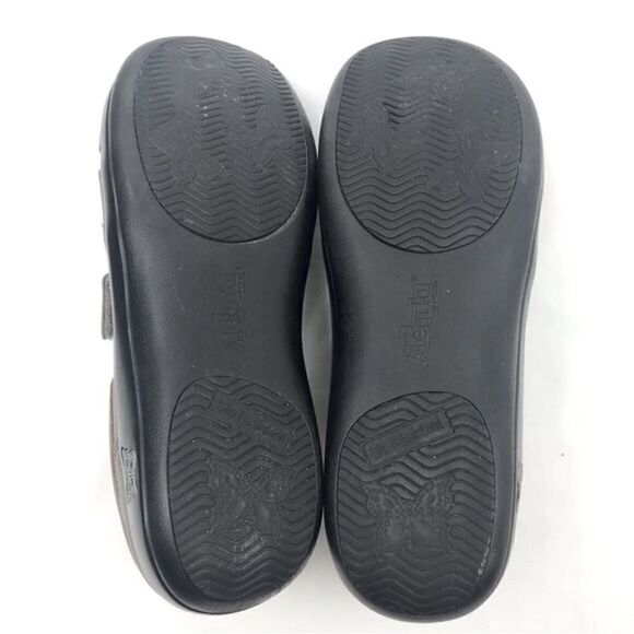 Alegria KHLOE Black Leather Buckle Side Slip On Loafer Comfort Support Shoes - Picture 11 of 16
